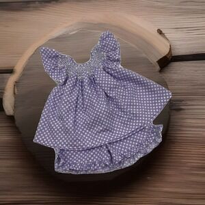 Mom And Me Easter Party Hand Smocked 18 Months 2 Piece Shorts Set Polka Dots